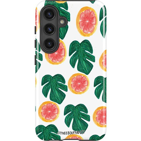 Bouffants and Broken Hearts Tropical Leaves and Citrus Galaxy S25 Impact Case